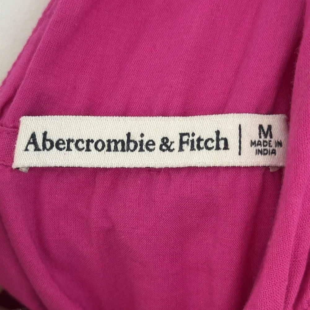 Abercrombie & Fitch Sleeveless Tie Front Maxi Dress, Pink - Size M - Picture 10 of 10